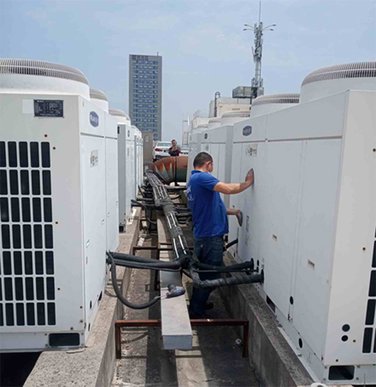 河口中央空调制热和不制冷系统维修方法